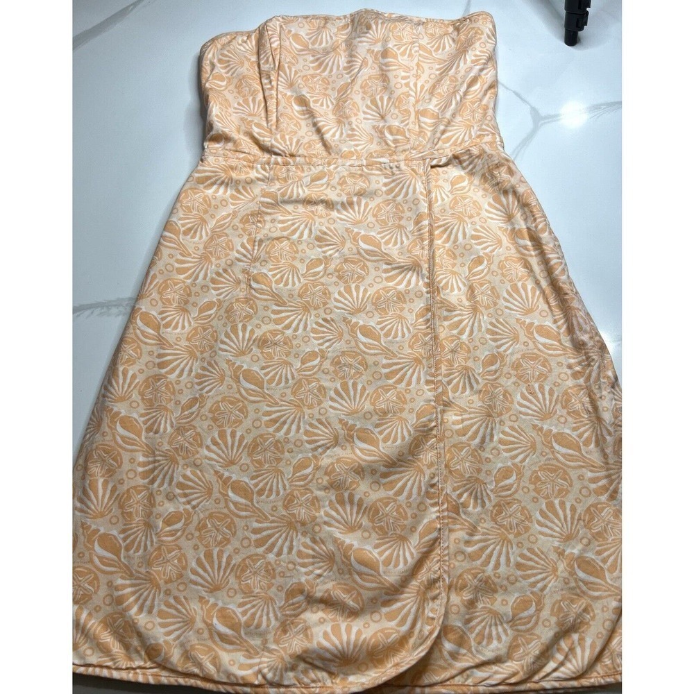 Vineyard Vines By Shep And Ian Dress Size 2 Seashell Pattern Strapless Cotton